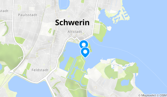 Kartenausschnitt Schloss Schwerin